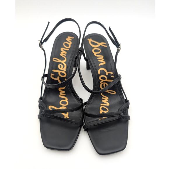 Sam Edelman Emmie Strappy Heel Sandals Women's Soft Black Size US8M EU39 - Picture 3 of 12